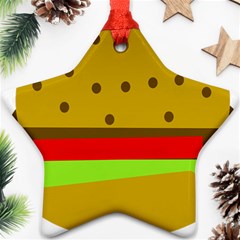 Hamburger Food Fast Food Burger Ornament (star) by Nexatart