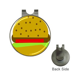 Hamburger Food Fast Food Burger Hat Clips With Golf Markers by Nexatart