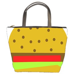 Hamburger Food Fast Food Burger Bucket Bags by Nexatart