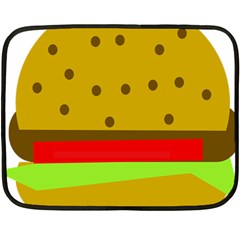 Hamburger Food Fast Food Burger Double Sided Fleece Blanket (mini)  by Nexatart