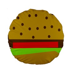 Hamburger Food Fast Food Burger Standard 15  Premium Round Cushions by Nexatart