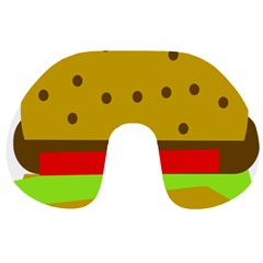 Hamburger Food Fast Food Burger Travel Neck Pillows by Nexatart