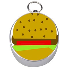 Hamburger Food Fast Food Burger Silver Compasses by Nexatart