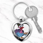 Turkey Animal Pie Tongue Feathers Key Chains (Heart)  Front