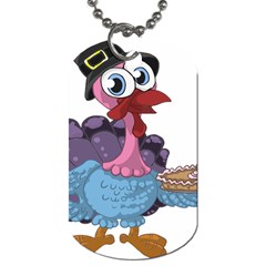 Turkey Animal Pie Tongue Feathers Dog Tag (two Sides) by Nexatart