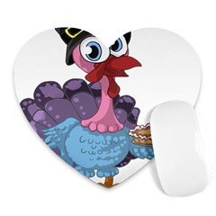 Turkey Animal Pie Tongue Feathers Heart Mousepads by Nexatart