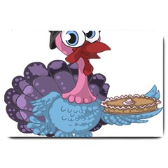 Turkey Animal Pie Tongue Feathers Large Doormat  by Nexatart