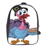 Turkey Animal Pie Tongue Feathers School Bags(Large)  Front