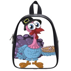 Turkey Animal Pie Tongue Feathers School Bags (small)  by Nexatart