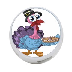 Turkey Animal Pie Tongue Feathers 4-port Usb Hub (two Sides) 