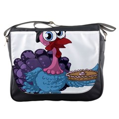 Turkey Animal Pie Tongue Feathers Messenger Bags by Nexatart