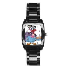 Turkey Animal Pie Tongue Feathers Stainless Steel Barrel Watch by Nexatart