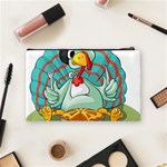 Pie Turkey Eating Fork Knife Hat Cosmetic Bag (Medium)  Back