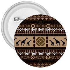 Giraffe African Vector Pattern 3  Buttons by BangZart