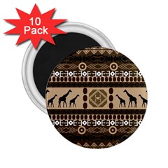 Giraffe African Vector Pattern 2 25  Magnets (10 Pack) 