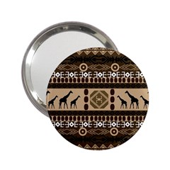 Giraffe African Vector Pattern 2 25  Handbag Mirrors by BangZart