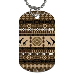 Giraffe African Vector Pattern Dog Tag (one Side) by BangZart