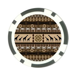 Giraffe African Vector Pattern Poker Chip Card Guard by BangZart