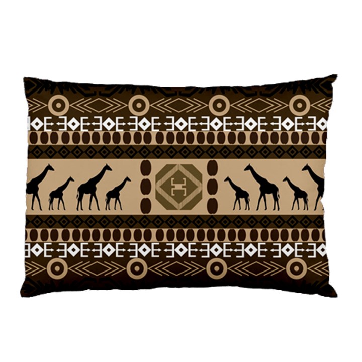 Giraffe African Vector Pattern Pillow Case