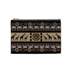 Giraffe African Vector Pattern Cosmetic Bag (medium)  by BangZart