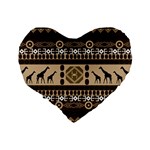 Giraffe African Vector Pattern Standard 16  Premium Heart Shape Cushions Back