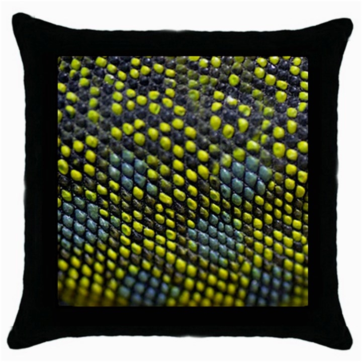 Lizard Animal Skin Throw Pillow Case (Black)