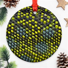 Lizard Animal Skin Round Ornament (two Sides) by BangZart