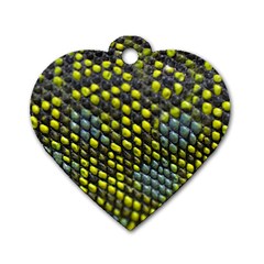 Lizard Animal Skin Dog Tag Heart (two Sides) by BangZart