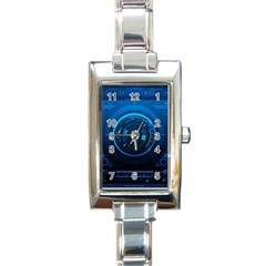 Technology Dashboard Rectangle Italian Charm Watch by BangZart