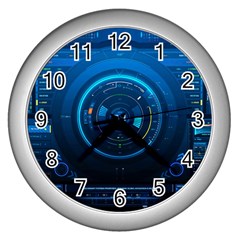 Technology Dashboard Wall Clocks (silver)  by BangZart