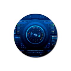 Technology Dashboard Rubber Coaster (round)  by BangZart