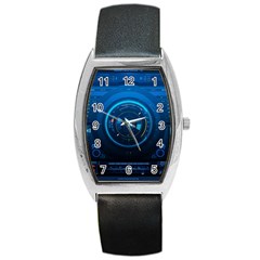 Technology Dashboard Barrel Style Metal Watch by BangZart