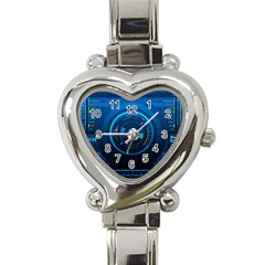 Technology Dashboard Heart Italian Charm Watch by BangZart