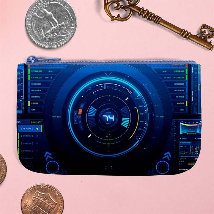 Technology Dashboard Large Coin Purse