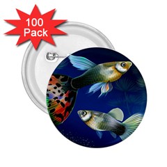 Marine Fishes 2 25  Buttons (100 Pack) 