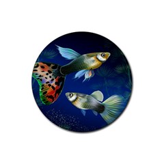 Marine Fishes Rubber Round Coaster (4 Pack)  by BangZart