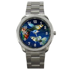 Marine Fishes Sport Metal Watch by BangZart