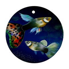 Marine Fishes Round Ornament (two Sides) by BangZart