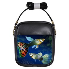 Marine Fishes Girls Sling Bags by BangZart