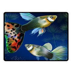 Marine Fishes Fleece Blanket (small) by BangZart