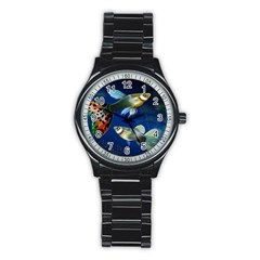 Marine Fishes Stainless Steel Round Watch by BangZart