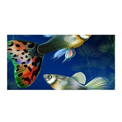 Marine Fishes Satin Wrap by BangZart