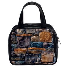 Brick Wall Pattern Classic Handbags (2 Sides) by BangZart