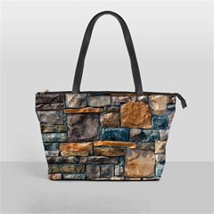 Brick Wall Pattern Shoulder Handbags by BangZart