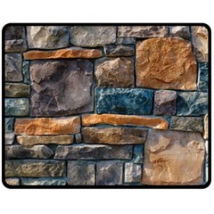 Brick Wall Pattern Fleece Blanket (medium)  by BangZart