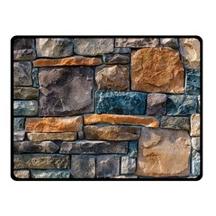 Brick Wall Pattern Double Sided Fleece Blanket (small)  by BangZart