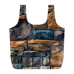 Brick Wall Pattern Full Print Recycle Bags (l)  by BangZart