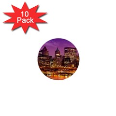 City Night 1  Mini Buttons (10 Pack)  by BangZart