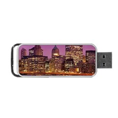 City Night Portable Usb Flash (two Sides) by BangZart