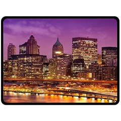 City Night Double Sided Fleece Blanket (large)  by BangZart